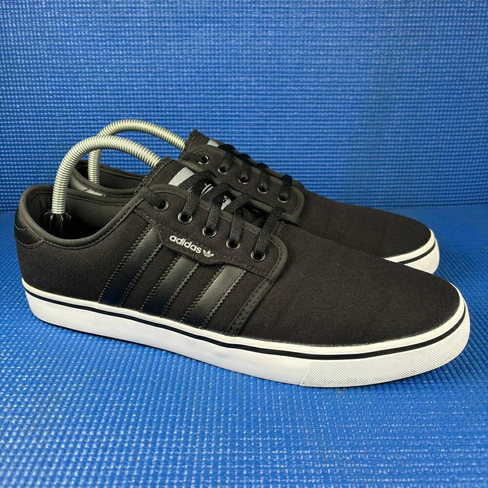 Adidas Seeley Xt Men`S Size 12 Black White Skateboarding Shoes C77589 View 3